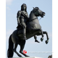 famous man riding cast bronze horse statues